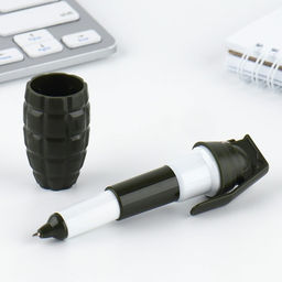 Подарочный набор: блокнот, ручка-фигурная и ластик «23 февраля: Сильному духом»