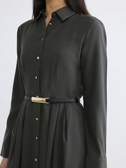 Beli Kemerli G?mlek Elbise