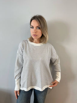 K11989 Джемпер (вязаный трикотаж) СЕРЫЙ