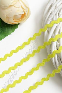 Тесьма "Вьюнок" 0,5 см*27 ярд (SF-2958) желтый №2