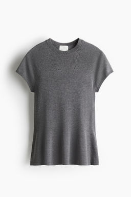 Top en punto fino con peplum - H&m фото 2