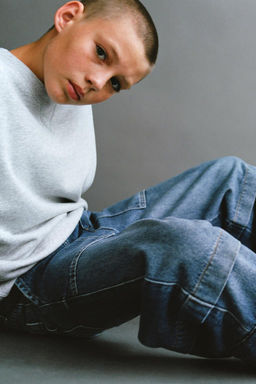 MULTI-CARGO WIDE-LEG JEANS - Zara фото 2