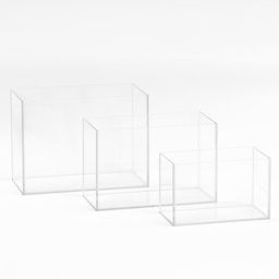 Комплект аквариумов Прямоугльный без крышек - 3 шт, 5 л, 10 л, 15 л