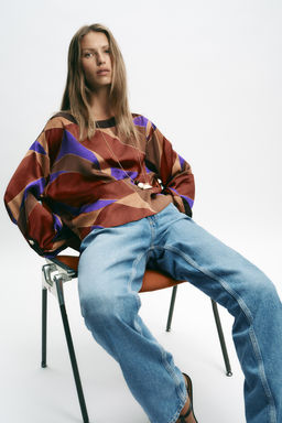 PRINTED SATIN SHIRT - Zara фото 4