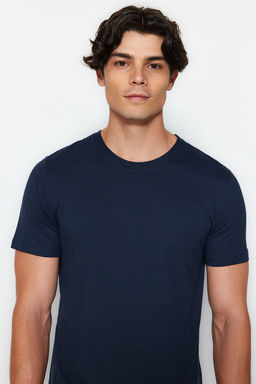 TRENDYOL MAN Siyah-Kahverengi-Gri-Tas-Beyaz Slim/Dar Kesim 5li Paket %100 Pamuk Tok Kumas T-shirt TMNAW20TS0243 - Trendyolmilla фото 6
