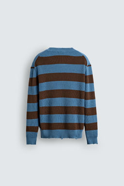 STRIPED PURL KNIT SWEATER - Zara фото 9