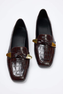 Koyu Kahverengi Kad?n Loafer Ayakkab? TAKAW26LA00012