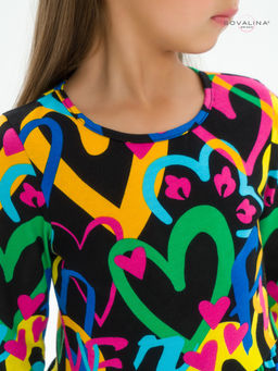 Платье Эля яркие сердца на черном - Sovalina фото 36