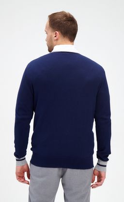 Пуловер F221-15-833 d.blue-grey melange - Fine joyce фото 6