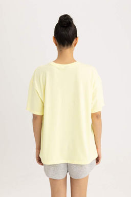 DeFactoFit Футболка Oversize с круглым вырезом и короткими рукавами NBA Wordmark  фото 5