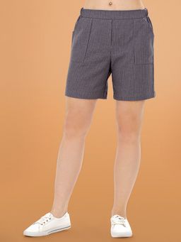 Шорты с эластичным поясом темный капучино - Odis фото 3