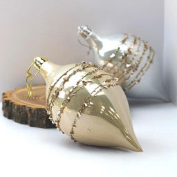 Набор украшений SHINE "Star Thread" 13,8х6,5 см (2 шт.), light champagne/silver