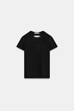 CAMISETA ABERTURA ESPALDA / Negro - Zara фото 3
