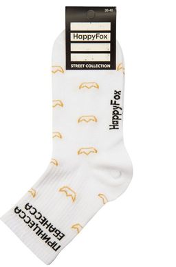 Прикольные носки с надписью Happyfox