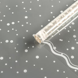 Пленка для цветов Горох белая 0.6?200 г, 40 мкм