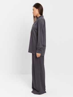 Костюм женский (рубашка, брюки, топ) KAFTAN Base, размер 44, цвет графит