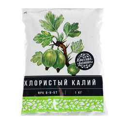 Цена за 3 шт. Удобрение смесовое Калийное (хлористый калий), 1 кг