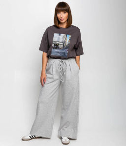 Брюки #КТ2528 (1), серый меланж