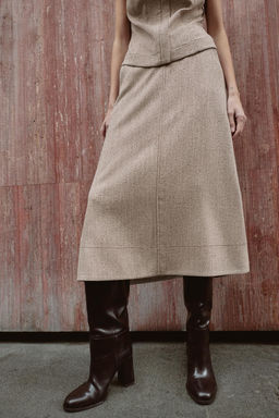 CAPE MIDI SKIRT - Zara фото 4