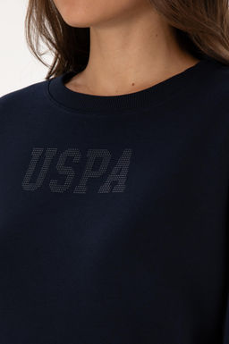 Kad_n Lacivert Basic Sweatshirt Sepette S_rpriz _ndirim - U.s. polo assn фото 7