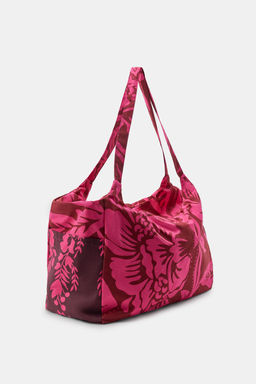 MAXI BOLSA ESTAMPADO FLORES / Fucsia