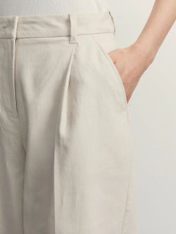 Брюки прямого кроя с содержанием льна / Zarina  фото 5