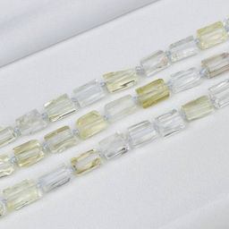 Бусины для украшений из Горного Хрусталя и Лимонного кварца 40 см