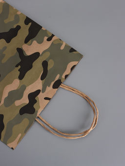 Пакеты подарочные крафт «23 Февраля», камуфляж, 24×10.5×32 см, набор 4 шт.