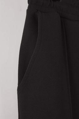 Siyah Straight Kal?p Genis Paca Interlok Rahat Pamuklu Pantolon TMNAW26PL00002 - Trendyolmilla фото 6