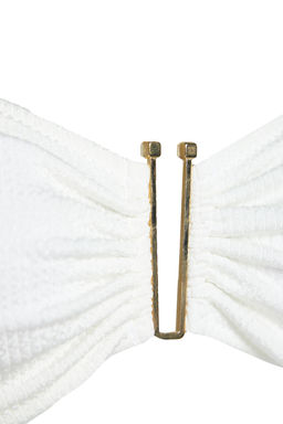 TRENDYOLMILLA Ekru Straplez Aksesuarl? Dokulu Regular Bikini Tak?m? TBESS24BT00019  фото 14