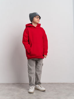 Толстовка с капюшоном для мальчика "Basic" красный