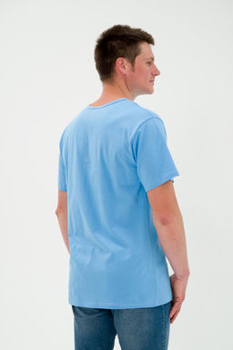 Футболка мужская из кулирки небесный - Амадэль фото 8