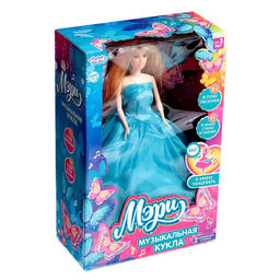 Музыкальная кукла Мери в голубом платье, поёт, танцует, рассказывает стихи и сказки, управляется с пульта - Happy valley фото 4