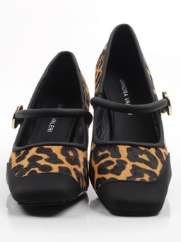 06-DMD-P216 BLACK/LEOPARD Туфли женские (натуральная кожа с ворсом, нубук)