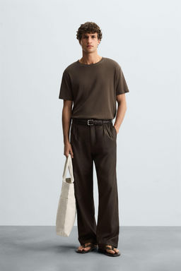 TEXTURED COTTON T-SHIRT