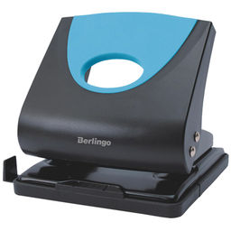 Дырокол Berlingo "Office Soft" с линейкой, на 30 листов, пластиковый, синий (DDp_30162)