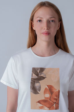 Арт. 3192 Футболка женская 44-52 (5 шт) Цвет:молочный - Калинка фото 5