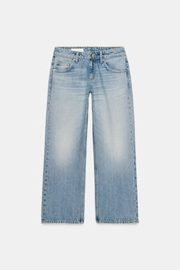 JEANS TRF WIDE LEG CROPPED TIRO BAJO / Azul claro - Zara фото 6