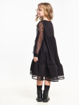 Вечернее нарядное платье с брошью UD 6967 черн/роз - Mini maxi фото 3