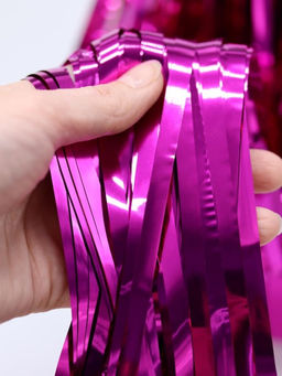 Праздничный занавес, дождик для фотозоны "Rain", fuchsia (100*200 см)