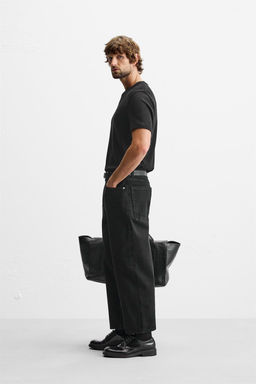 TAPERED FIT WIDE-LEG JEANS - Zara фото 4