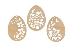 Заготовка для декорирования Mr. Carving ВД-881 Набор резных яиц фанера 0.3 см 3 штуки