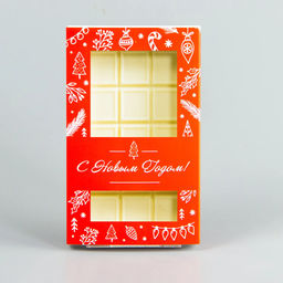 Плитка белого шоколада, красная коробочка, 85гр