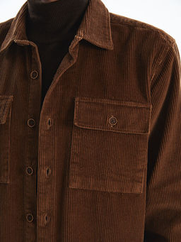 Rahat Kal?p Uzun Kollu Kadife Erkek Dokulu G?mlek