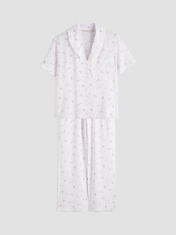 Dantelli G?mlek Yaka Kad?n Pijama Tak?m