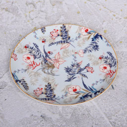 Цена за 3 шт. Тарелка керамическая "Paradise" 17,5см, голубая