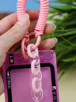 Футляр для карт с брелком "Camera", pink