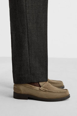 LEATHER PENNY STRAP LOAFERS - Zara фото 4