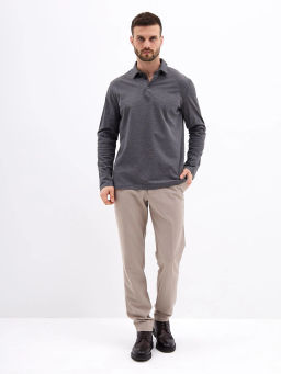 Джемпер мужской с воротником поло GREG G155-PM14T-LT7326-4 (серый)  фото 3