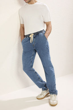 TRENDYOL MAN Mavi Regular Fit Ince Kumas Denim Kot Pantolon Jeans TMNSS25JE00005 - Trendyolmilla фото 2